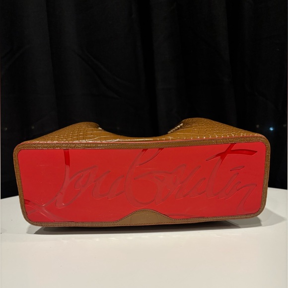 Christian Louboutin Cabarock Tote Crocodile Embossed Leather Small - Picture 2 of 5
